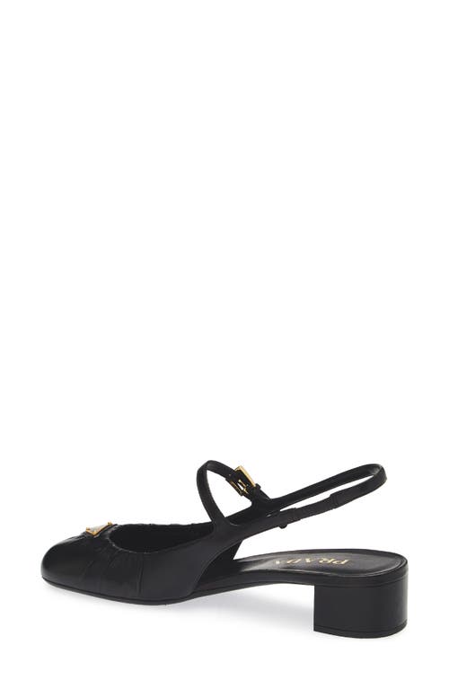 Prada Ruched Mary Jane Slingback Pump