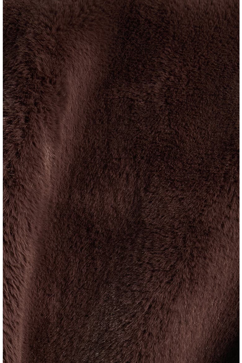 Rex Faux Fur Throw, Alternate, color, BROWN SEAL