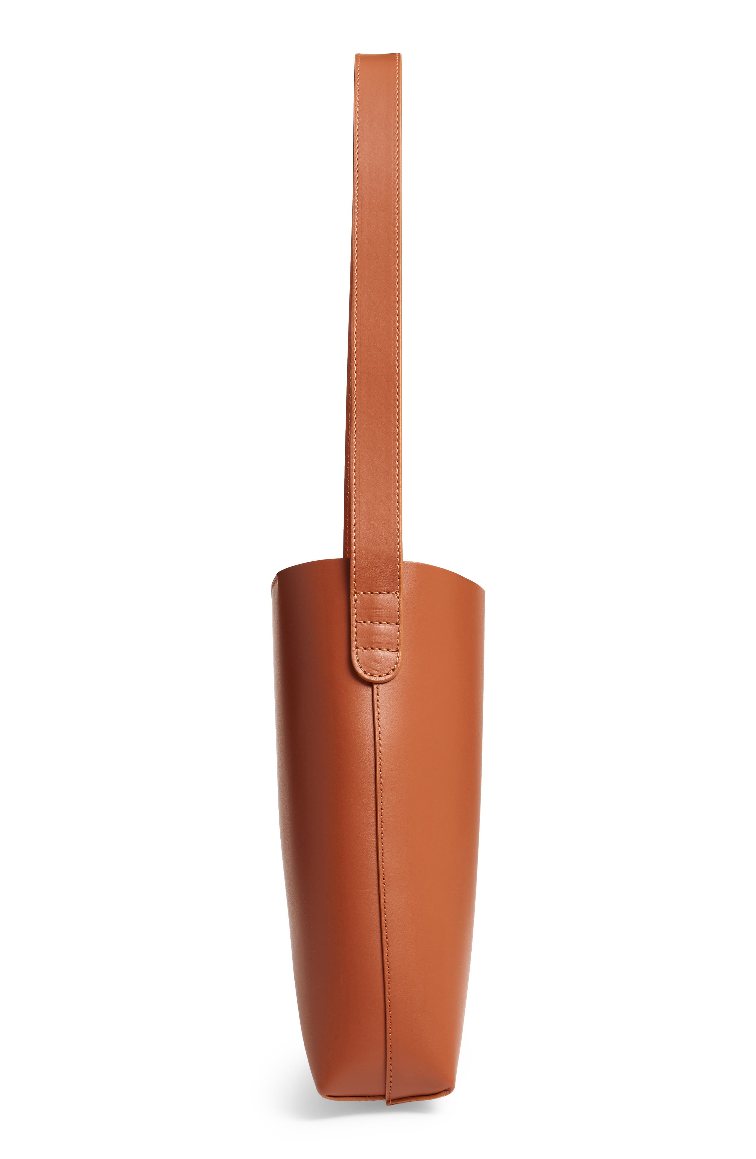 Small Leather Hobo, Alternate, color, SADDLE
