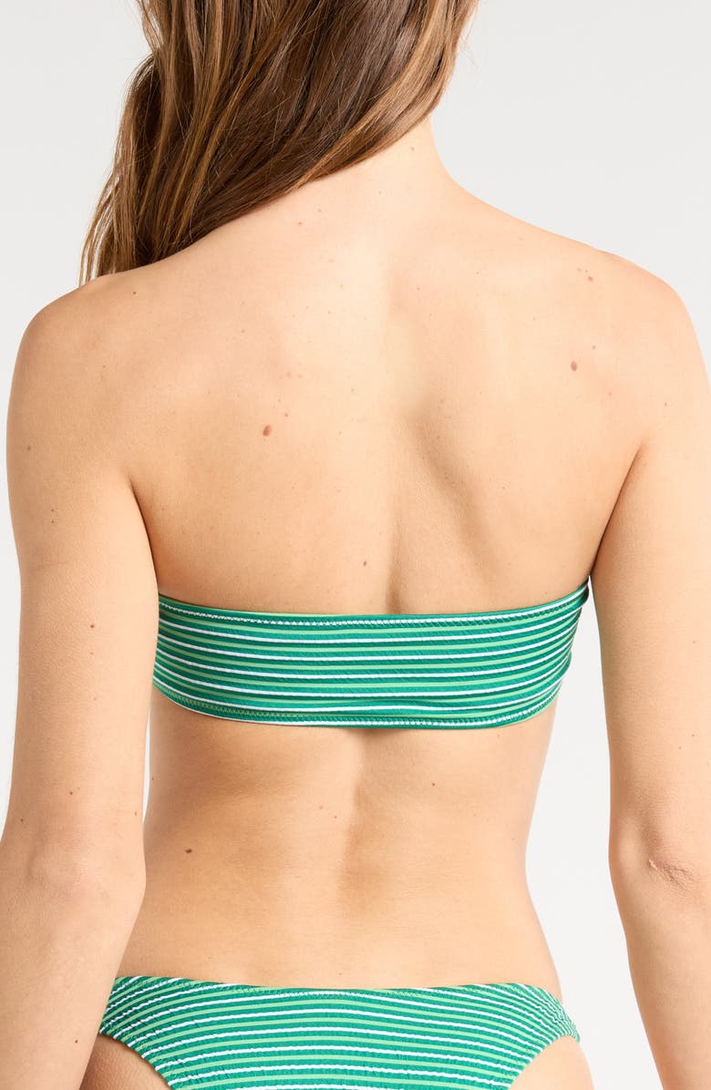 PacSun Emily Stripe Bandeau Bikini Top, Alternate, color, Green White Striped