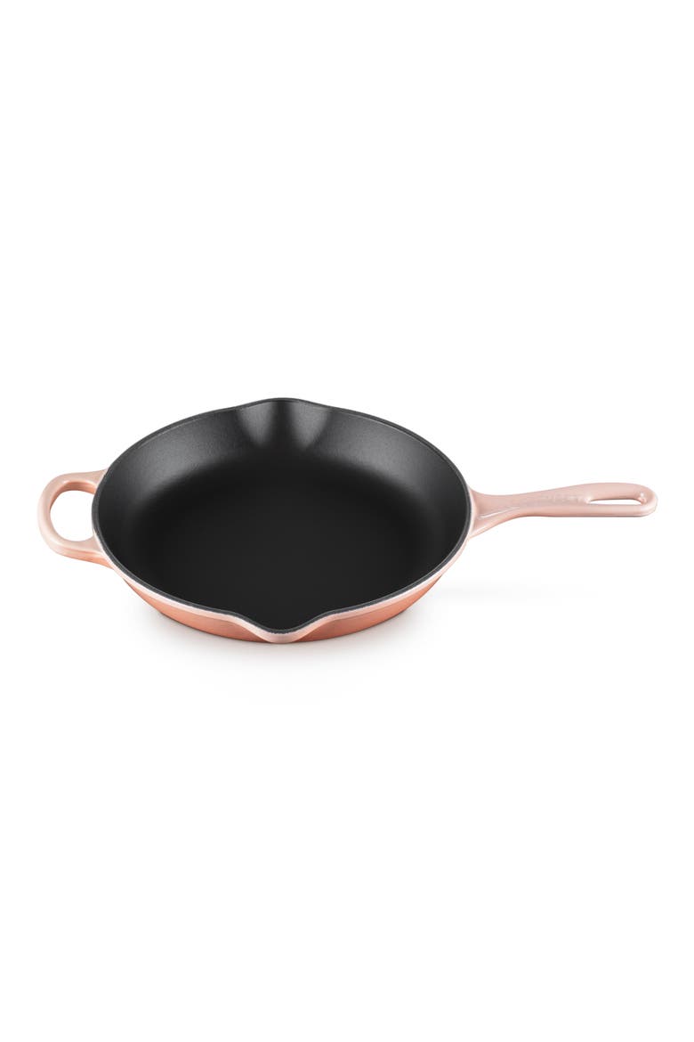 Signature Handle Enamel 11 3/4 Inch Cast Iron Skillet, Alternate, color, PECHE