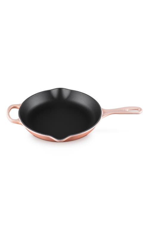 Le Creuset Signature Handle Enamel 11 3/4 Inch Cast Iron Skillet In Peche