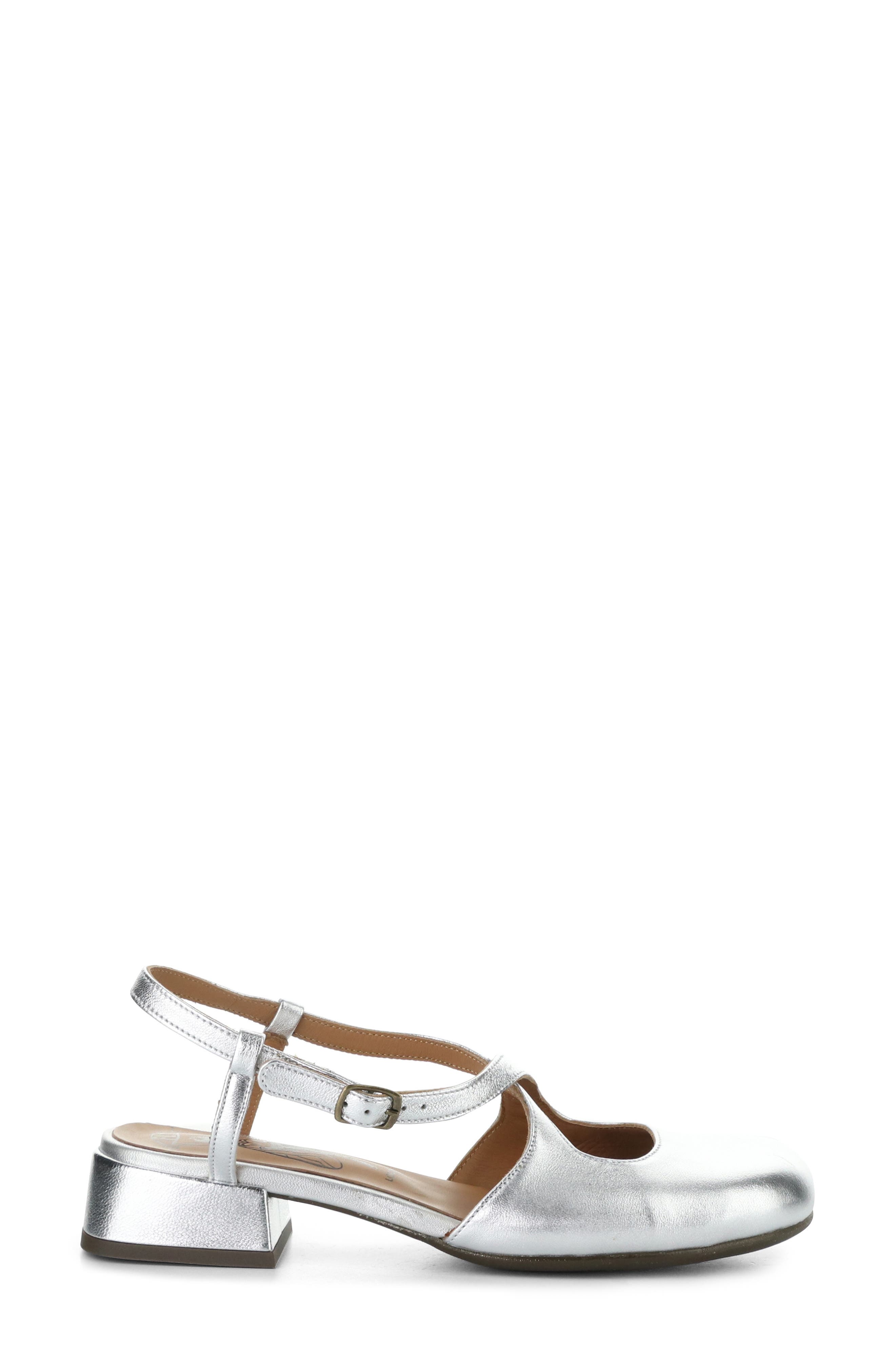Cark Ankle Strap Pump, Alternate, color, SILVER
