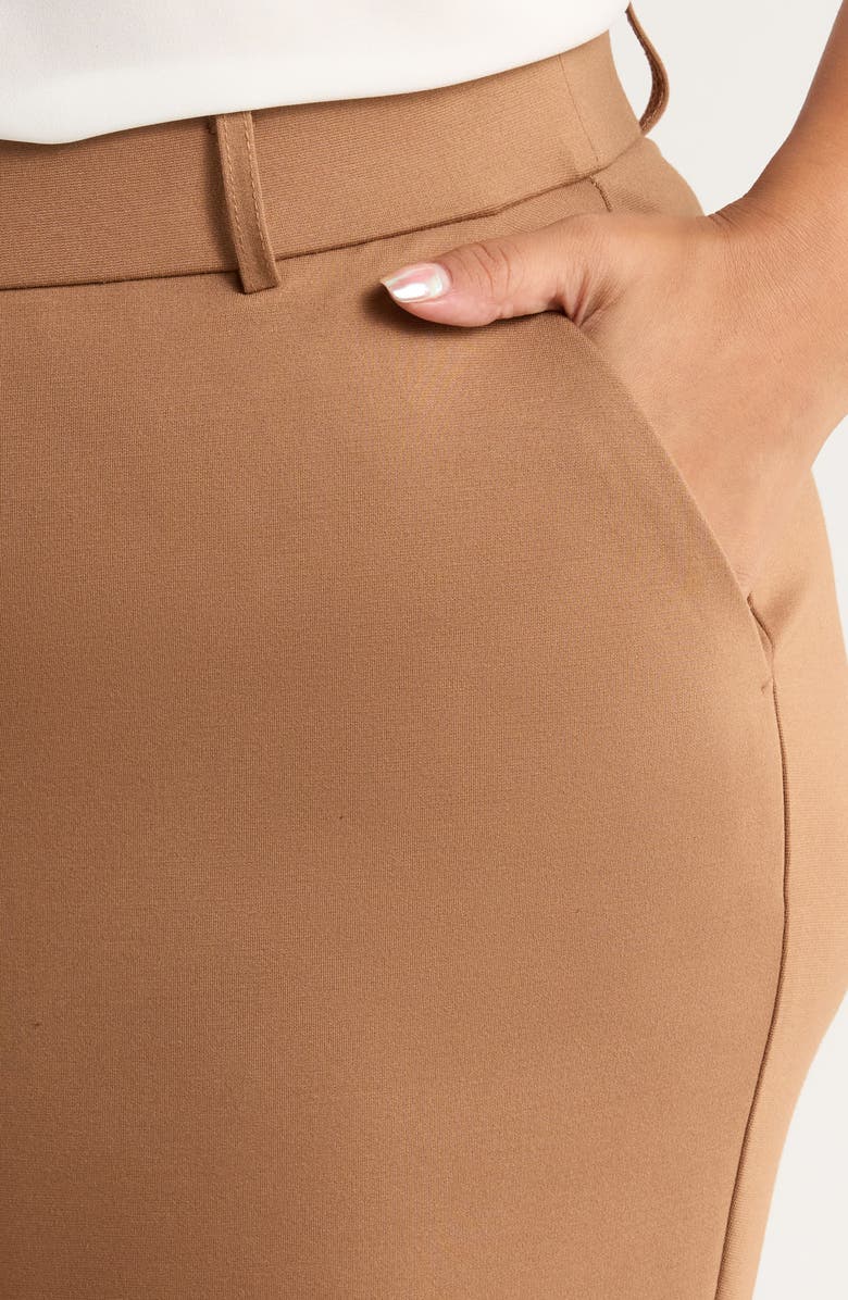 KASPER Pull-On Trouser Pants, Alternate, color, Dark Camel