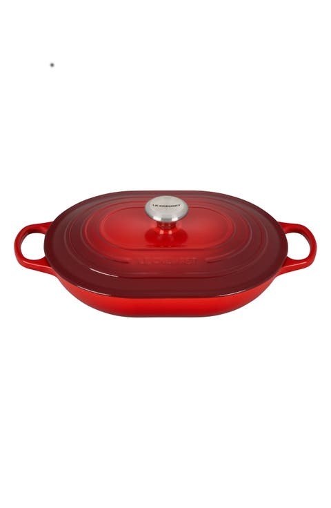 3.75-Quart Oval Enameled Cast Iron Casserole