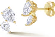 GLAZE JEWELRY Pear Cut Moissanite Stud Earrings