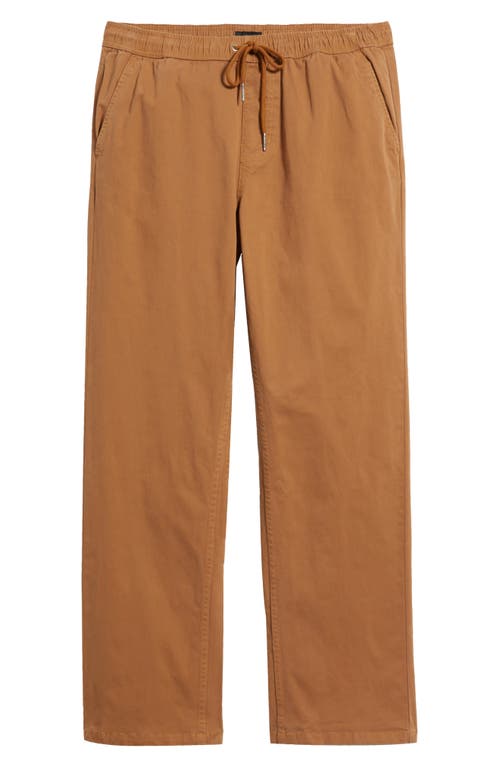 Brixton Broadway Relaxed Elastic Waist Pants In Washed Copper