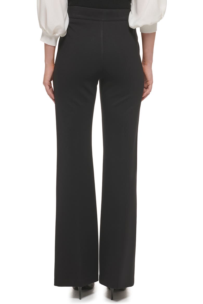Flare Hem Ponte Pants, Alternate, color, BLACK