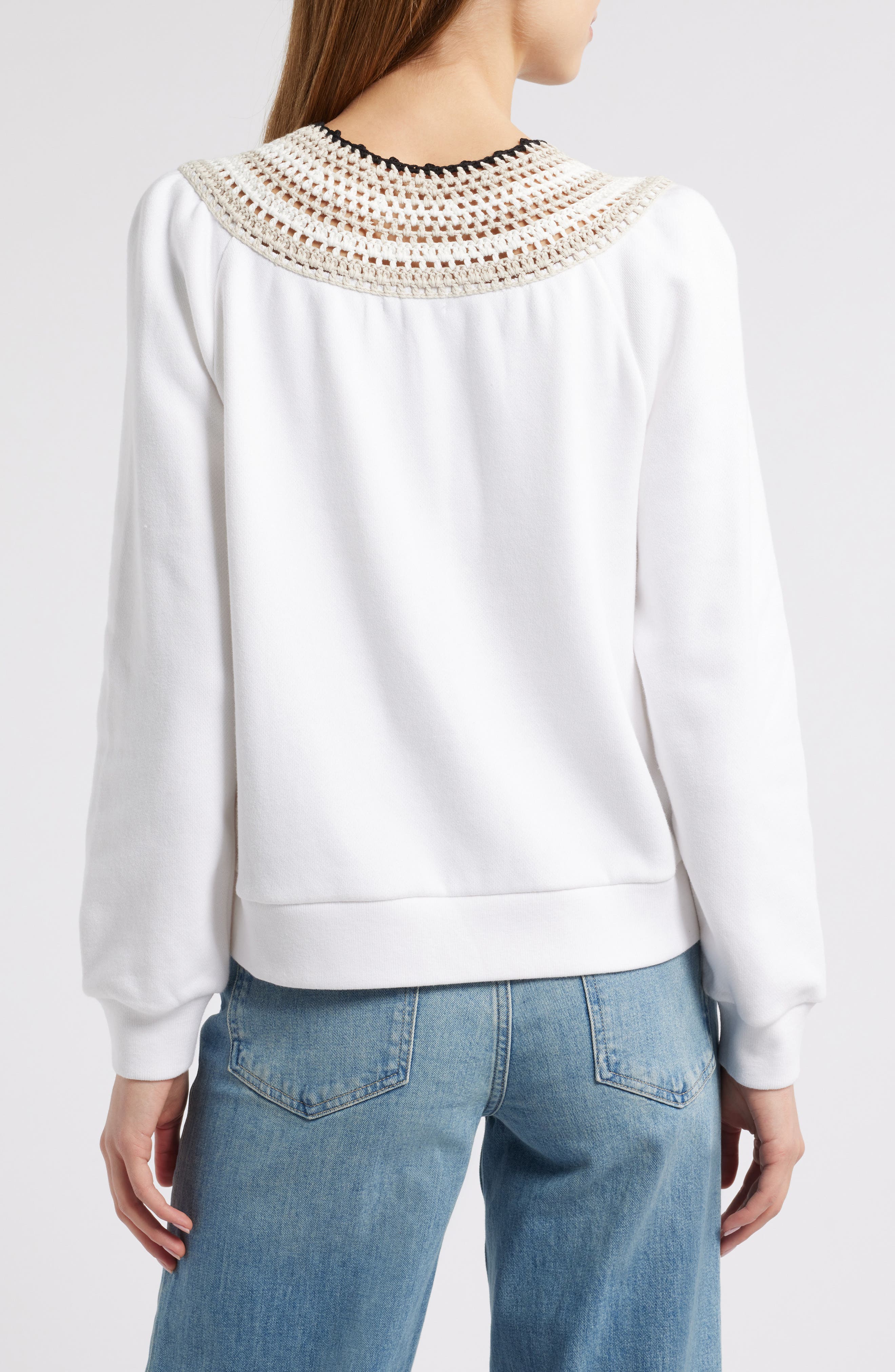Sava Crochet Stitch Cotton Sweatshirt - image 2