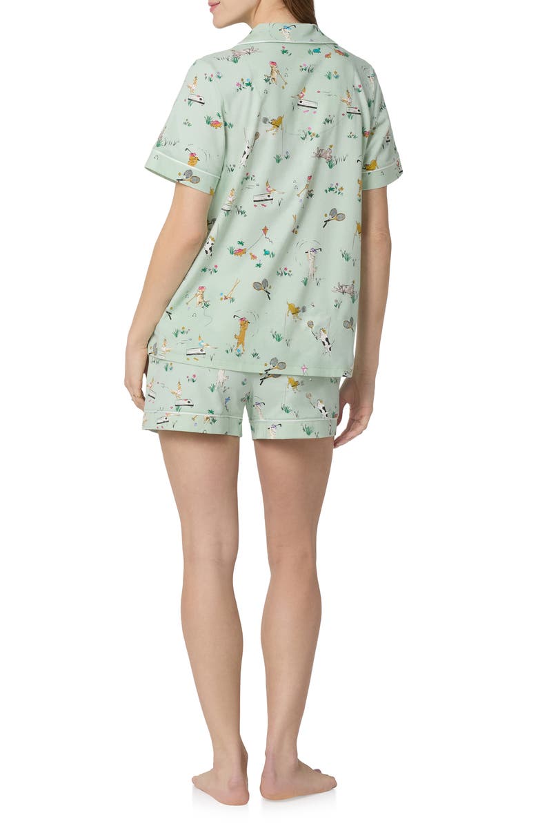 BedHead Pajamas Print Stretch Organic Cotton Short Pajamas, Alternate, color, Lawn Games