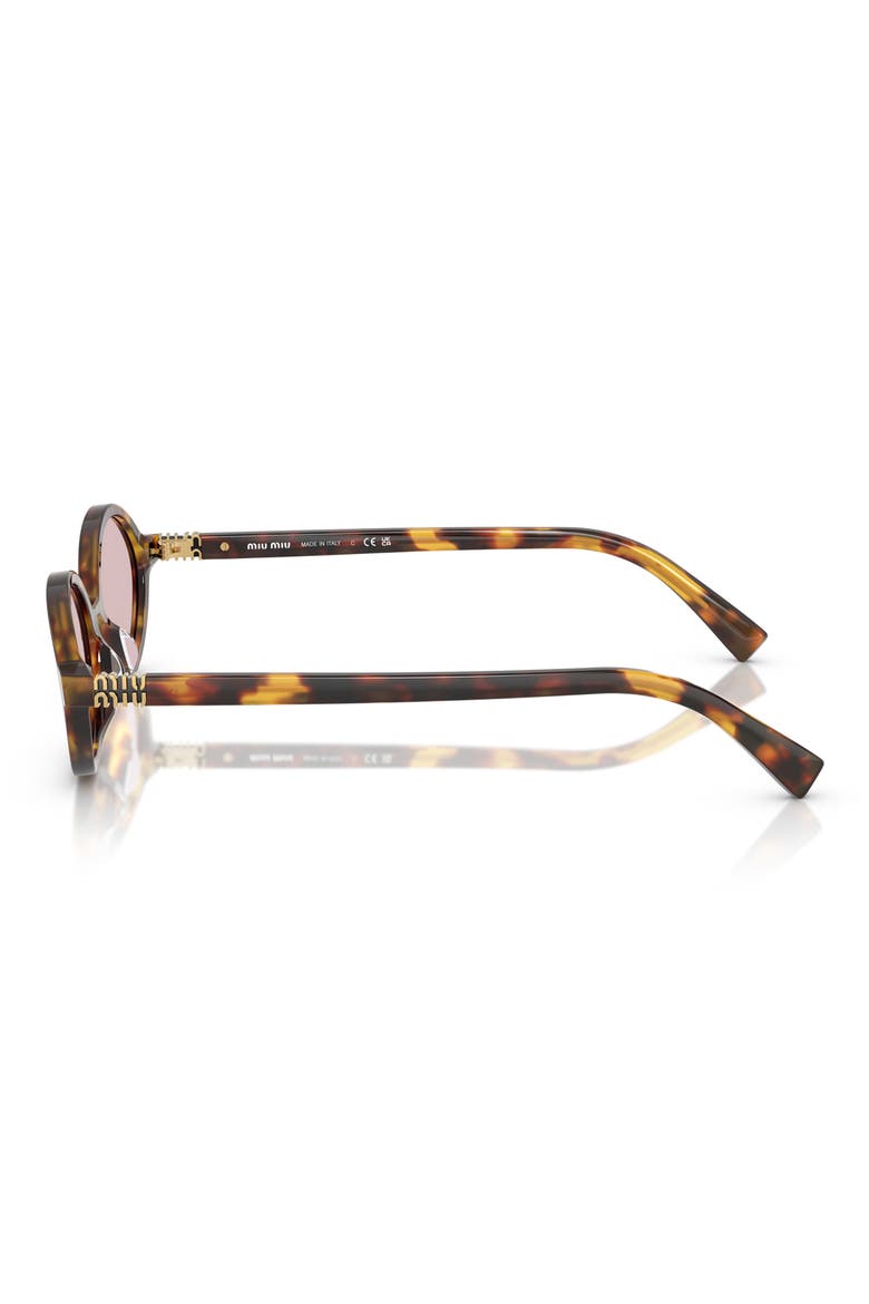 50mm Oval Sunglasses, Alternate, color, HONEY HAVANA / PINK
