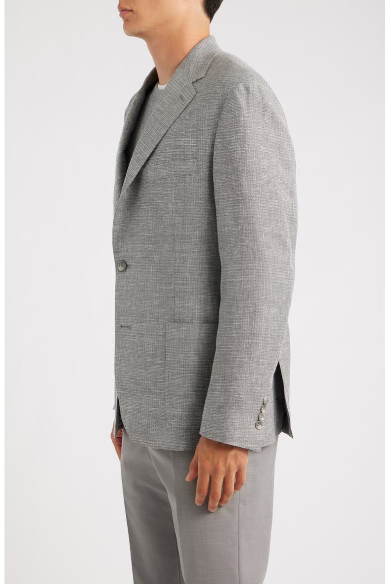 Relaxed Fit Icon Stretch Linen, Wool & Silk Sport Coat, Alternate, color, GREY
