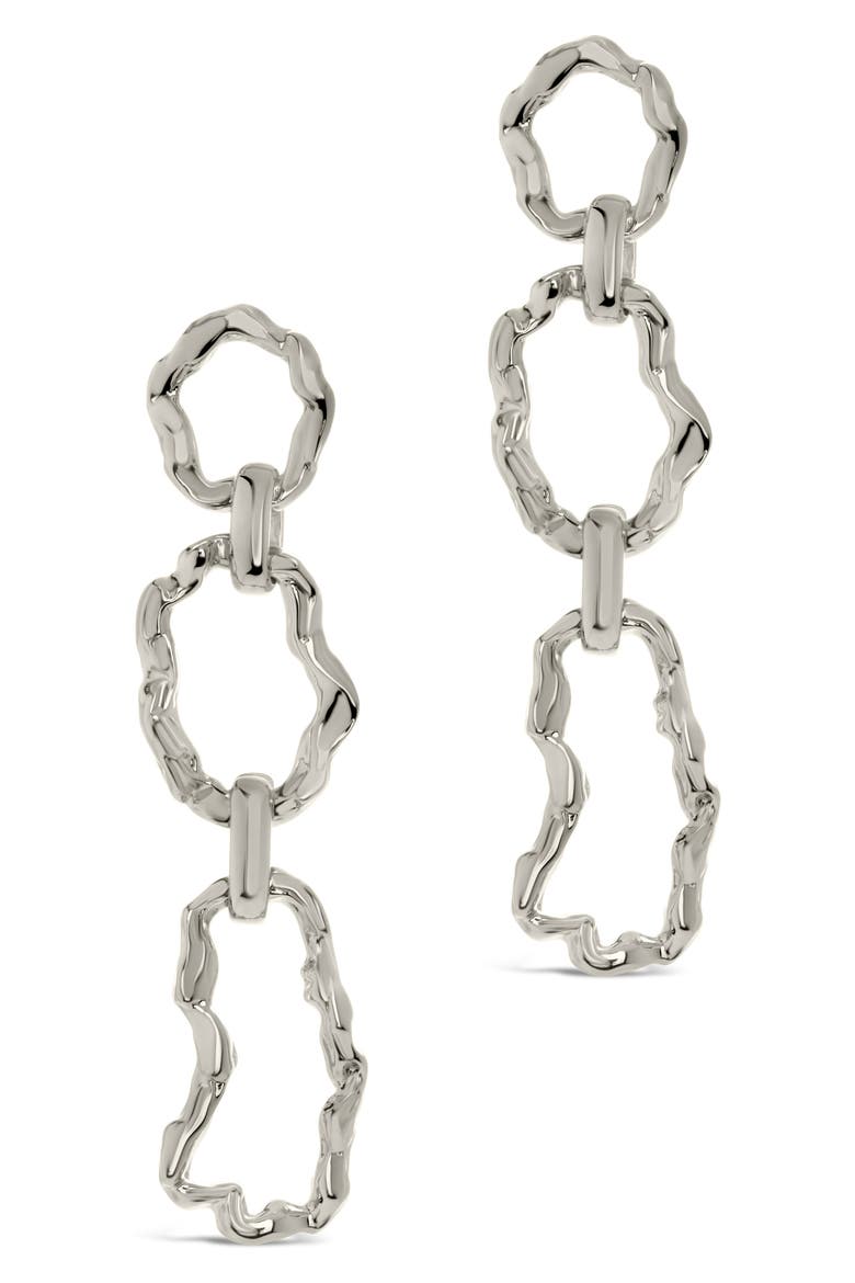 Ira Drop Earrings, Alternate, color, SILVER