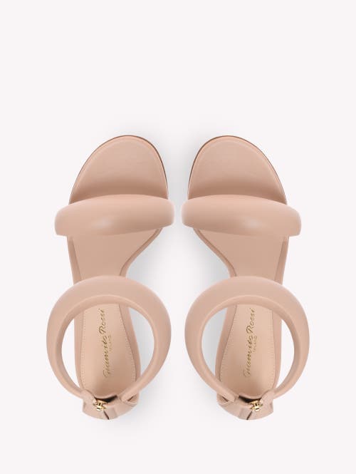 Gianvito Rossi Bijoux 105mm Puffy Napa Ankle-cuff High-heel Sandals In Pink