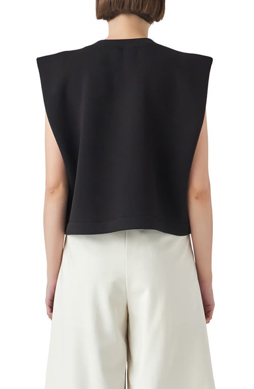Grey Lab Soft Basic Top In Black