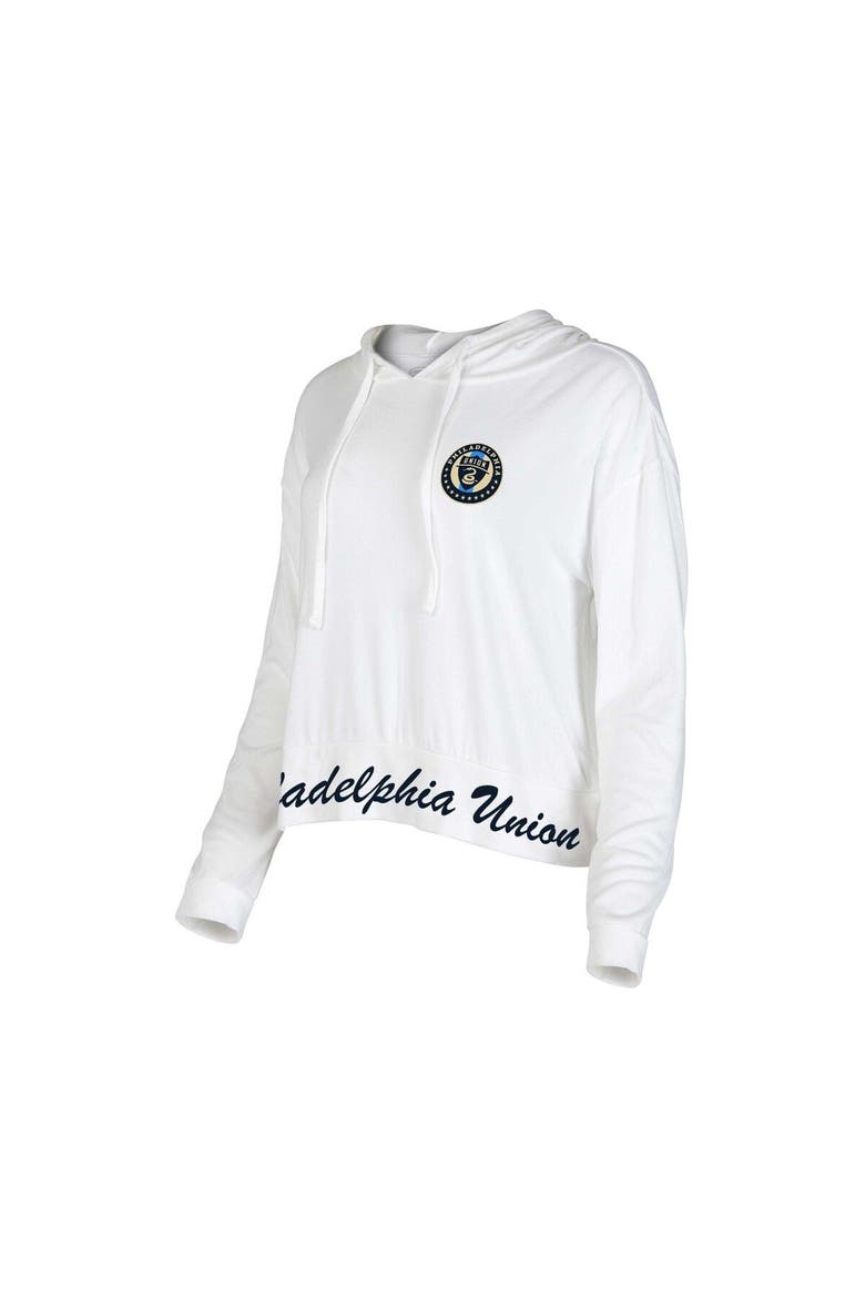 Women's Concepts Sport White Philadelphia Union Accord Hoodie Long Sleeve Top, Main, color, Cream