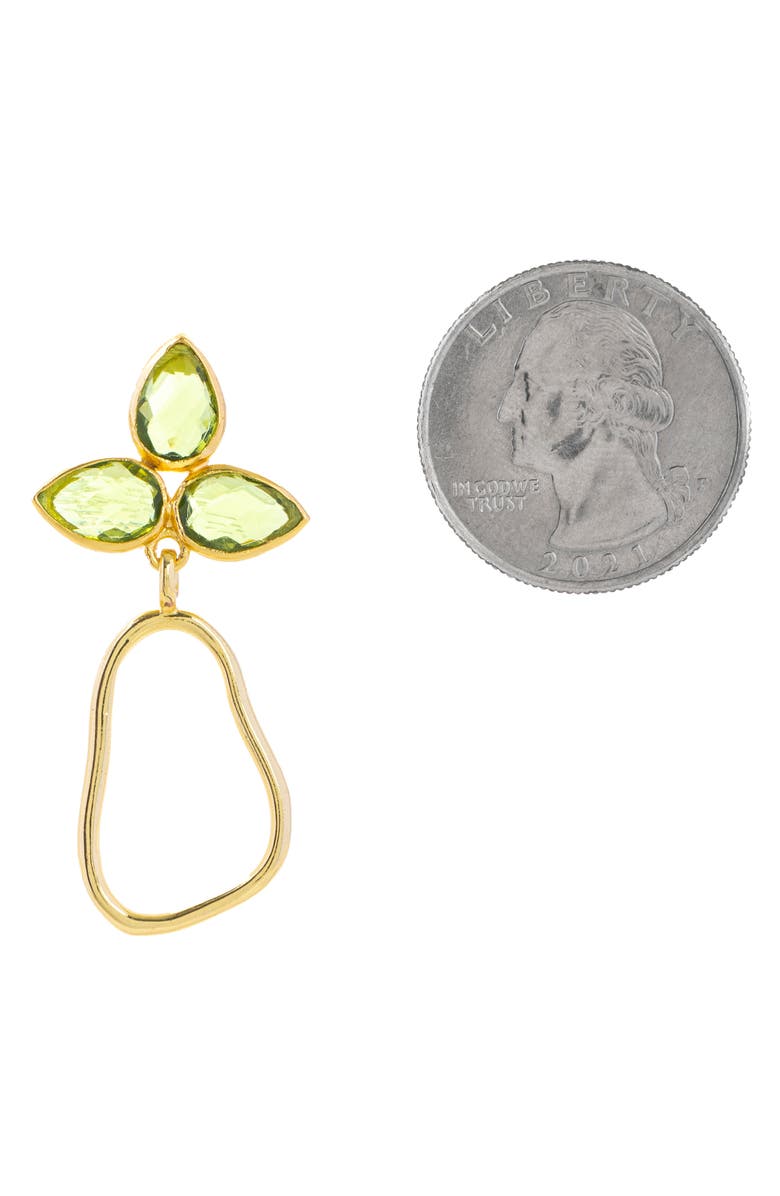 SAACHI Triple Gemstone Abstract Dangle Earrings, Alternate, color, Light Green