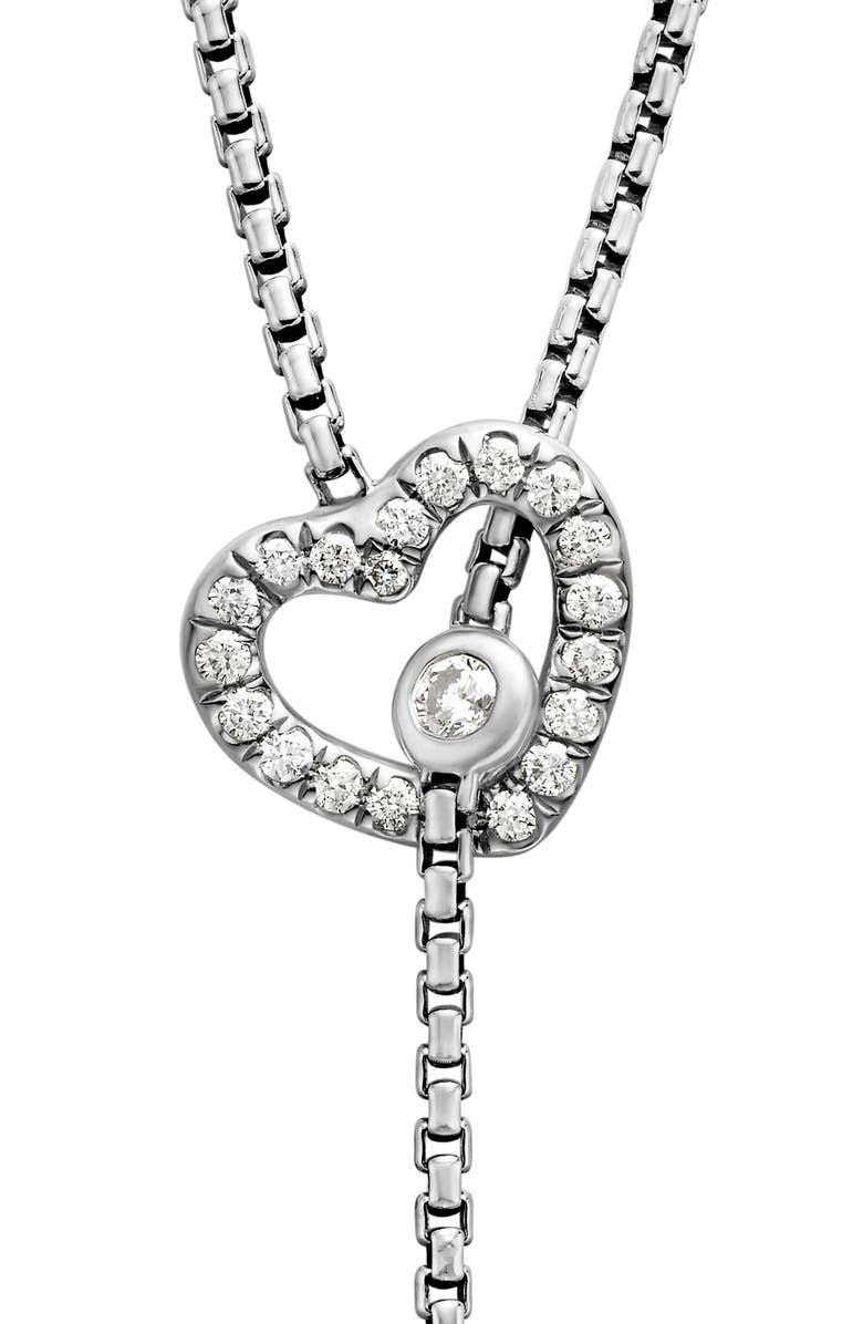 David Yurman Heart Y-Necklace with Diamonds, Alternate, color,
