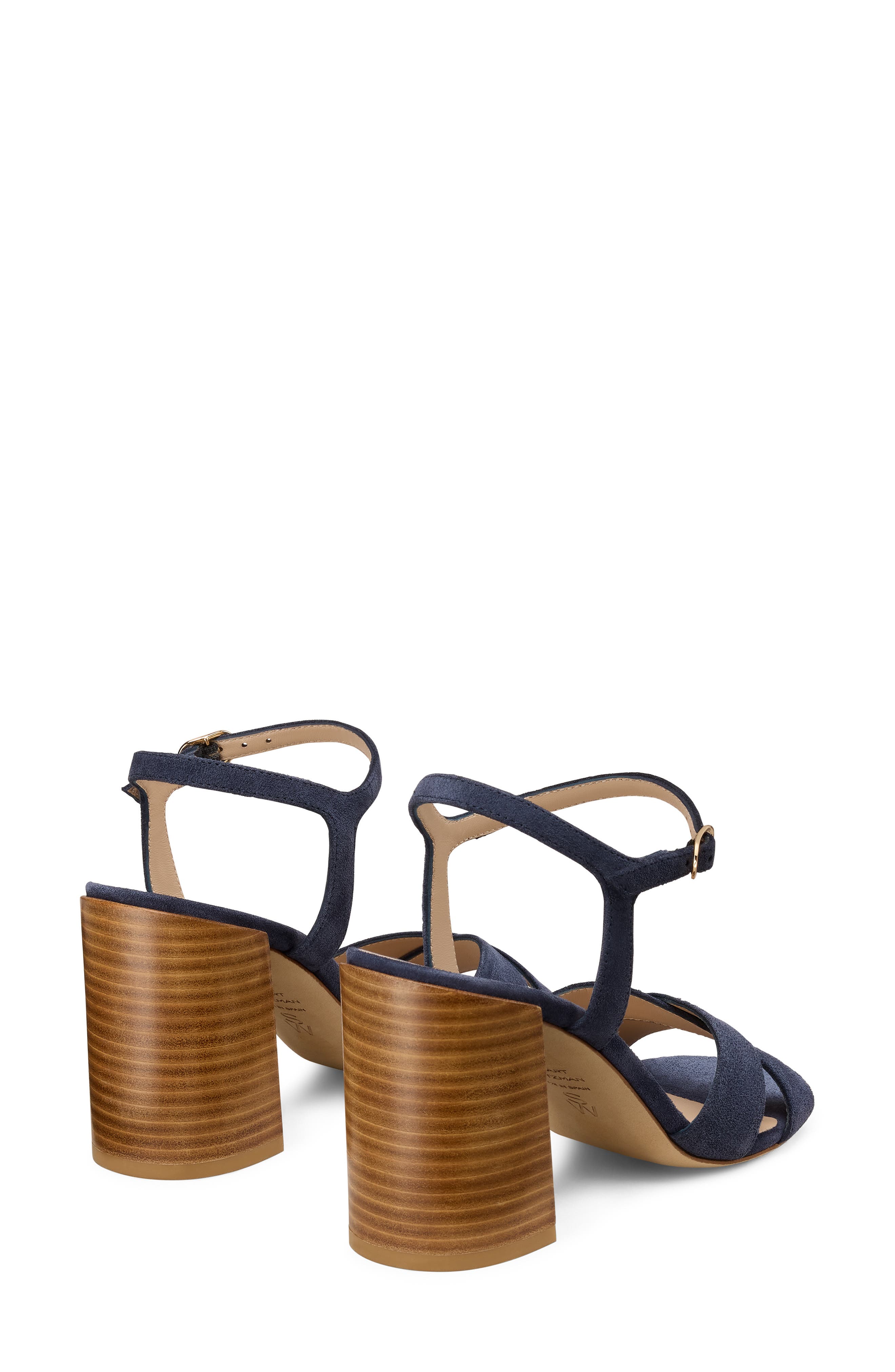 Alyssa Ankle Strap Sandal, Alternate, color, NICE BLUE/ NEW CAMEL