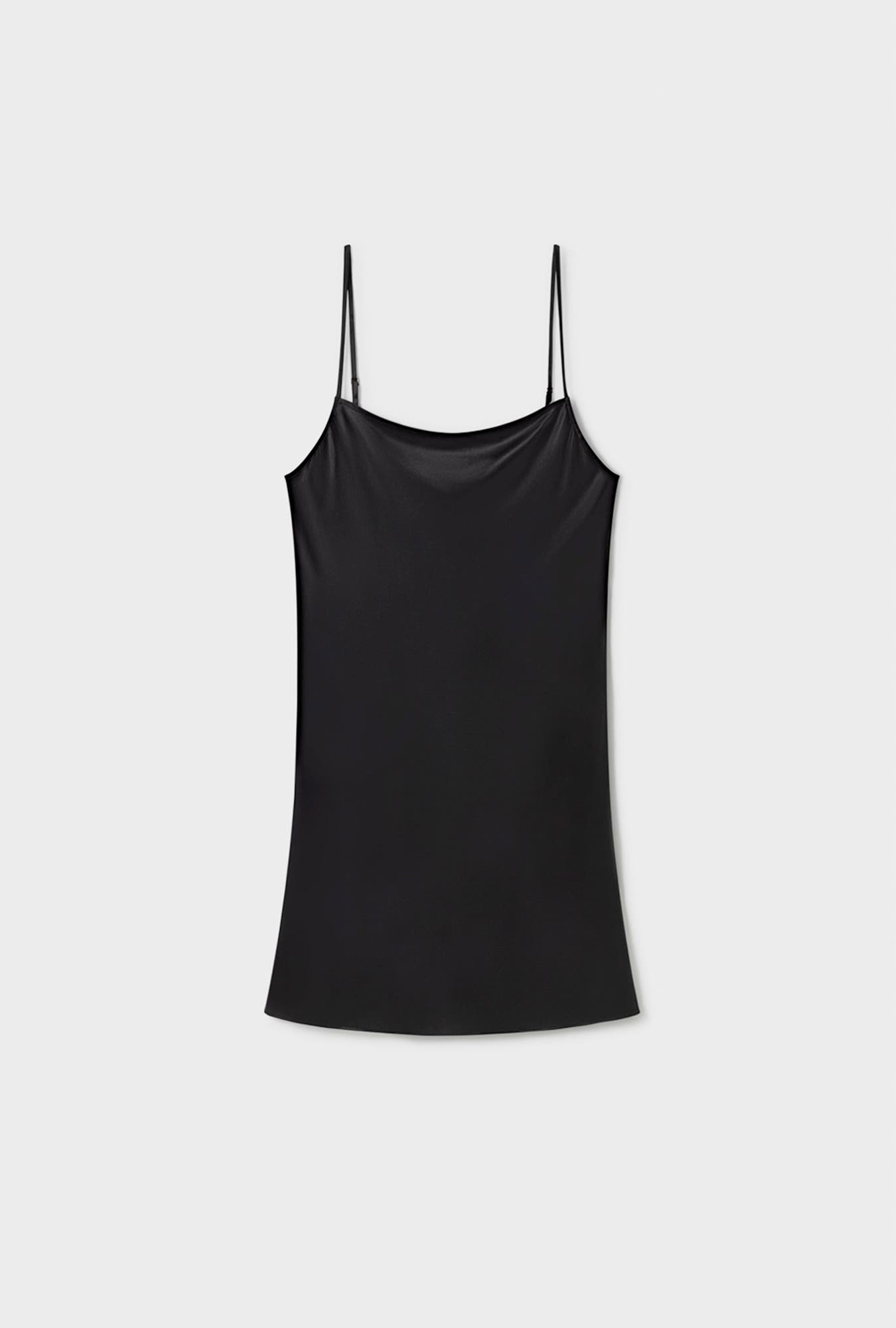 STRAIGHT NECK DRESS BLACK - image 2