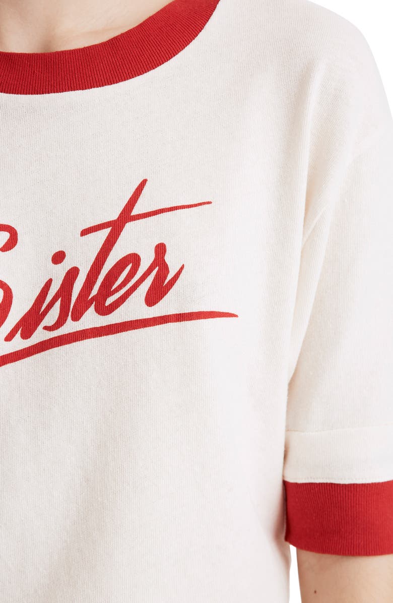 Madewell Sister Graphic Relaxed Ringer Tee, Alternate, color, 