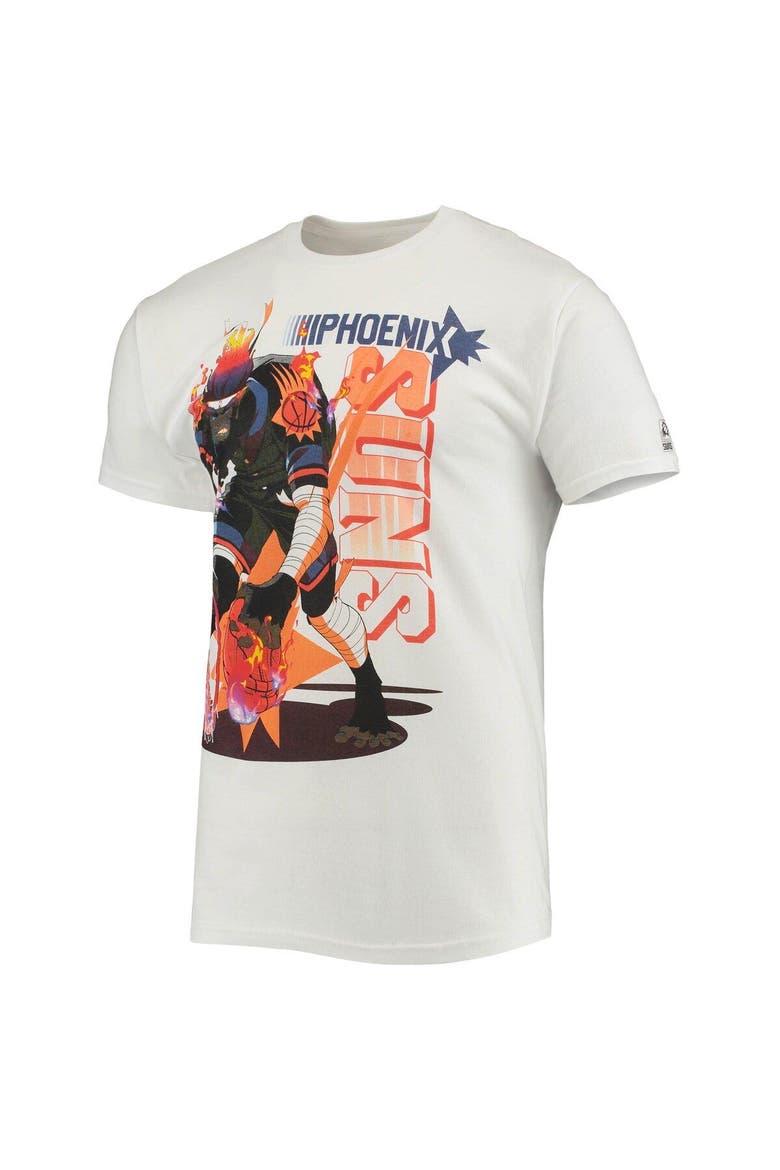 Men's NBA x McFlyy White Phoenix Suns Identify Artist Series T-Shirt, Alternate, color, White