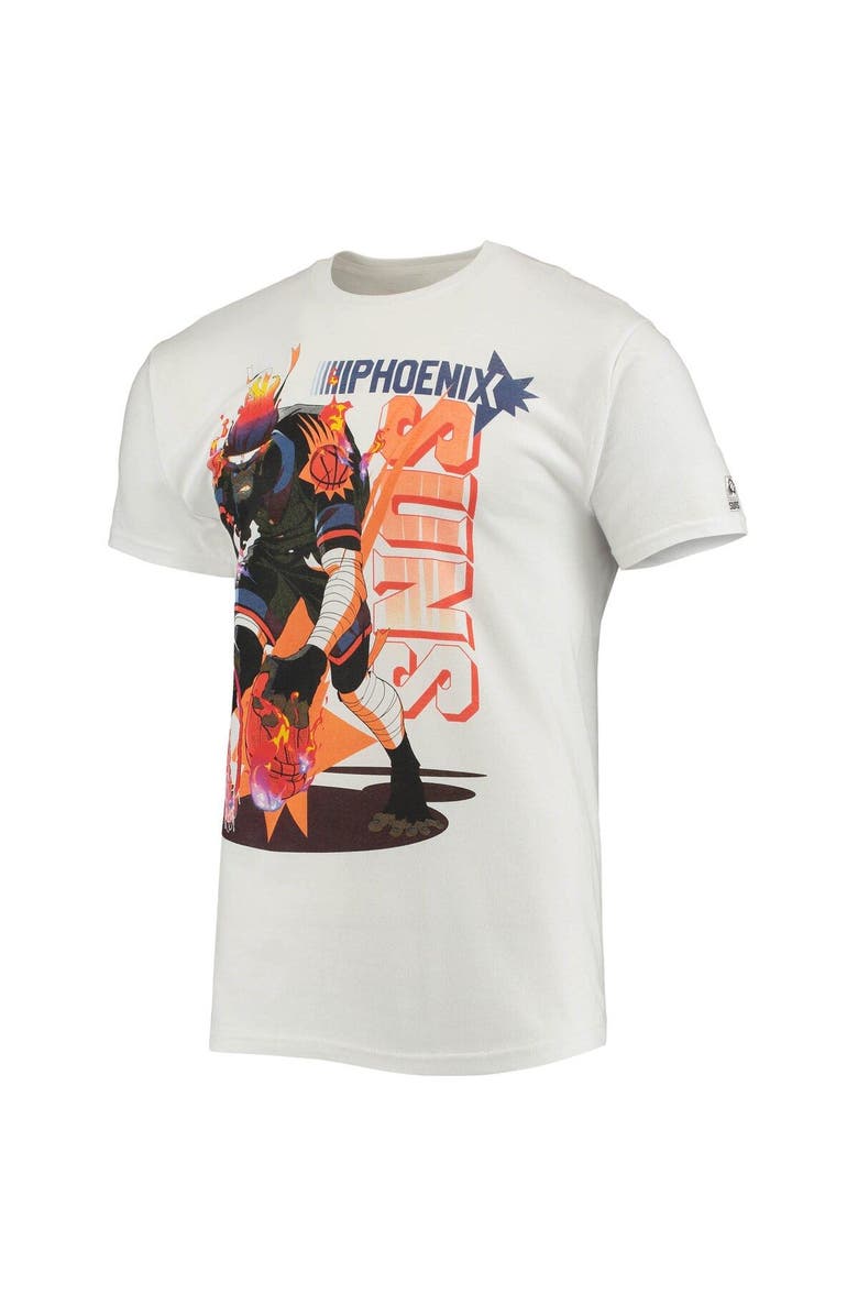 NBA X MCFLYY Men's NBA x McFlyy White Phoenix Suns Identify Artist Series T-Shirt, Alternate, color, White