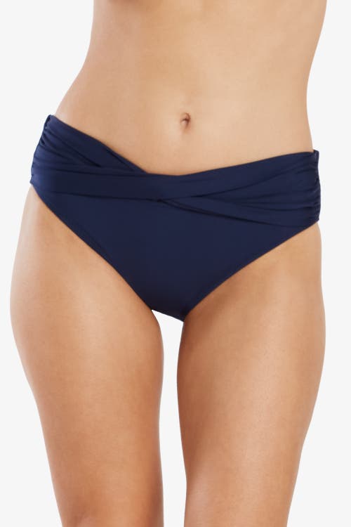 Helen Jon Twist Front Hipster In Navy