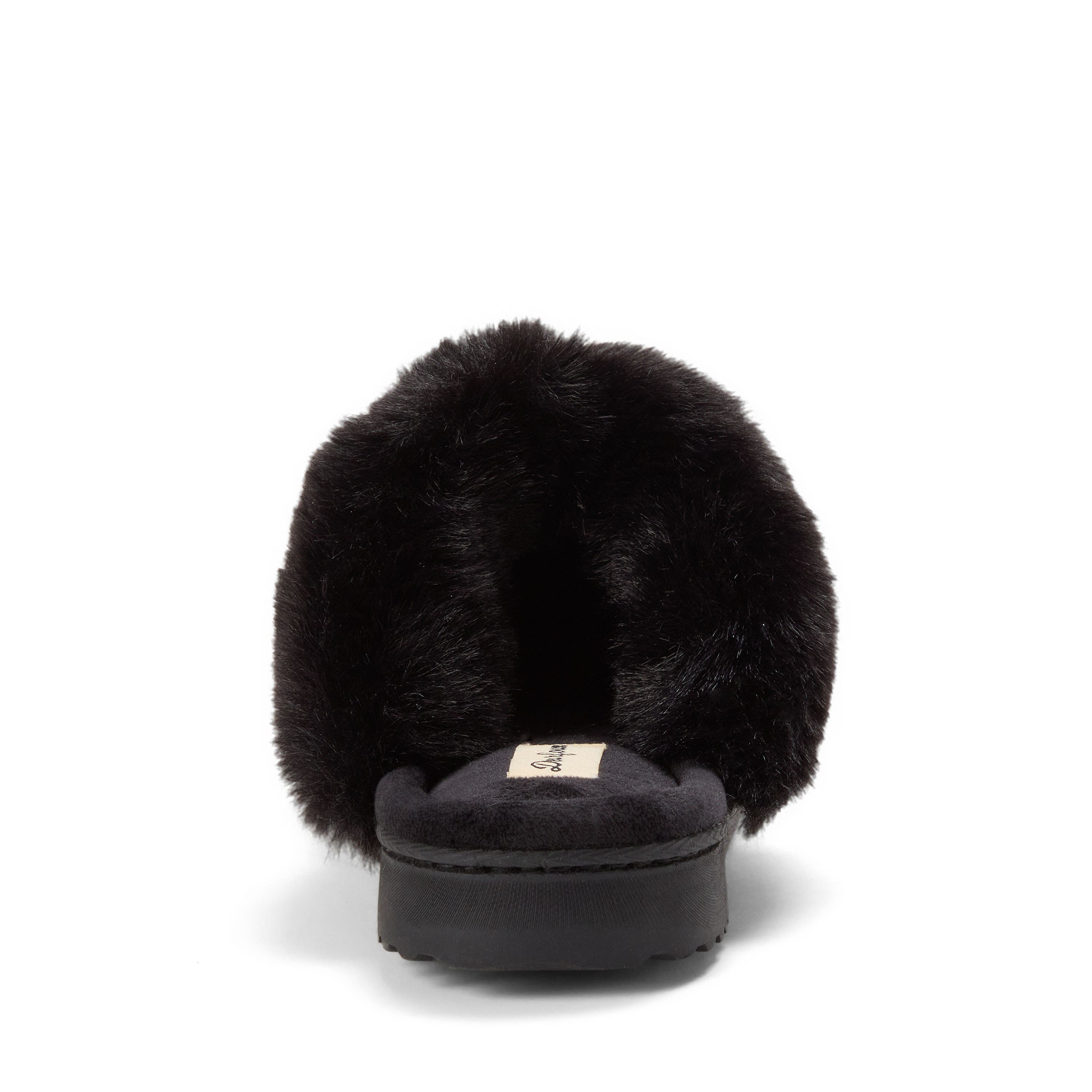 DEARFOAMS Courtney Knit Scuff Slipper, Alternate, color, Black Solid