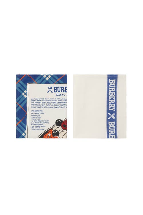 Burberry Recipe Tea Towel Set In Knight