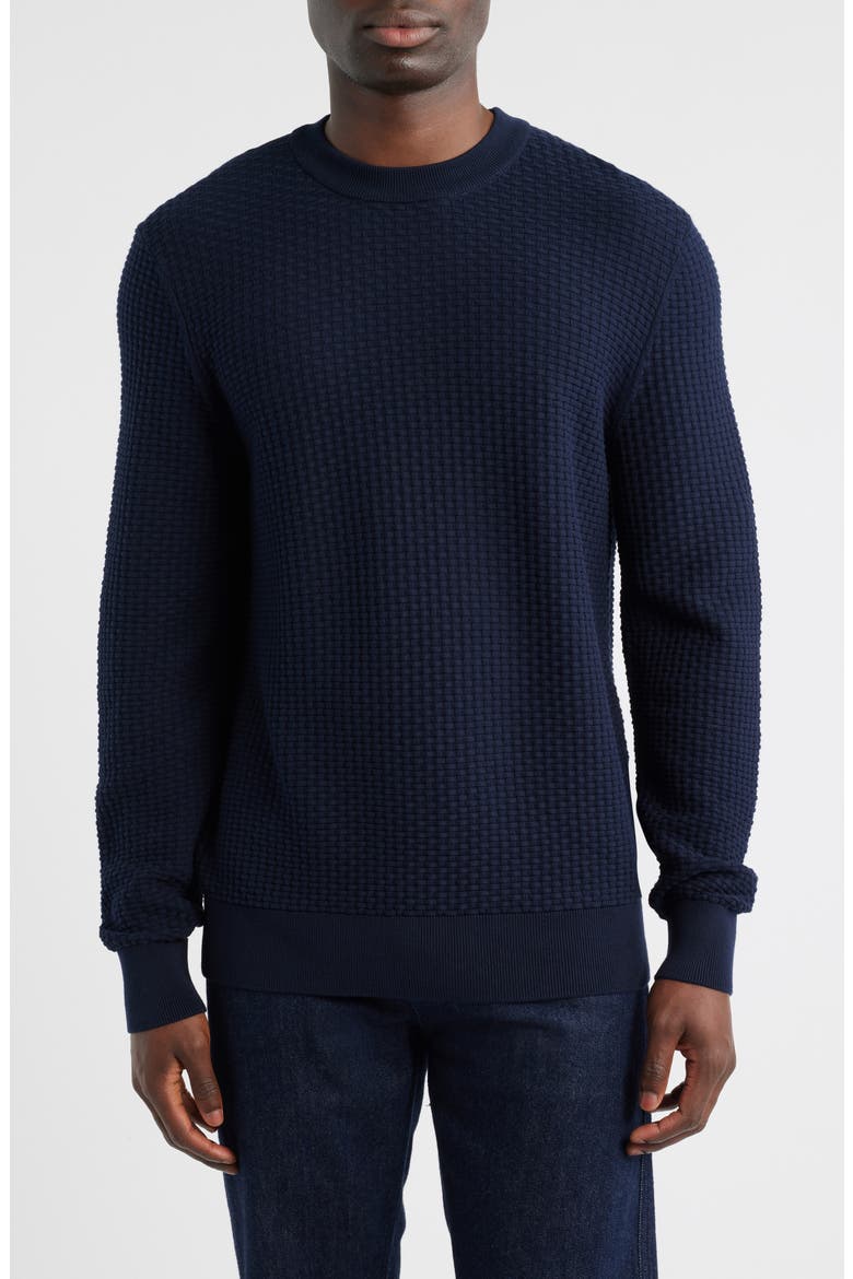 Imberto Textured Sweater, Main, color, DARK BLUE