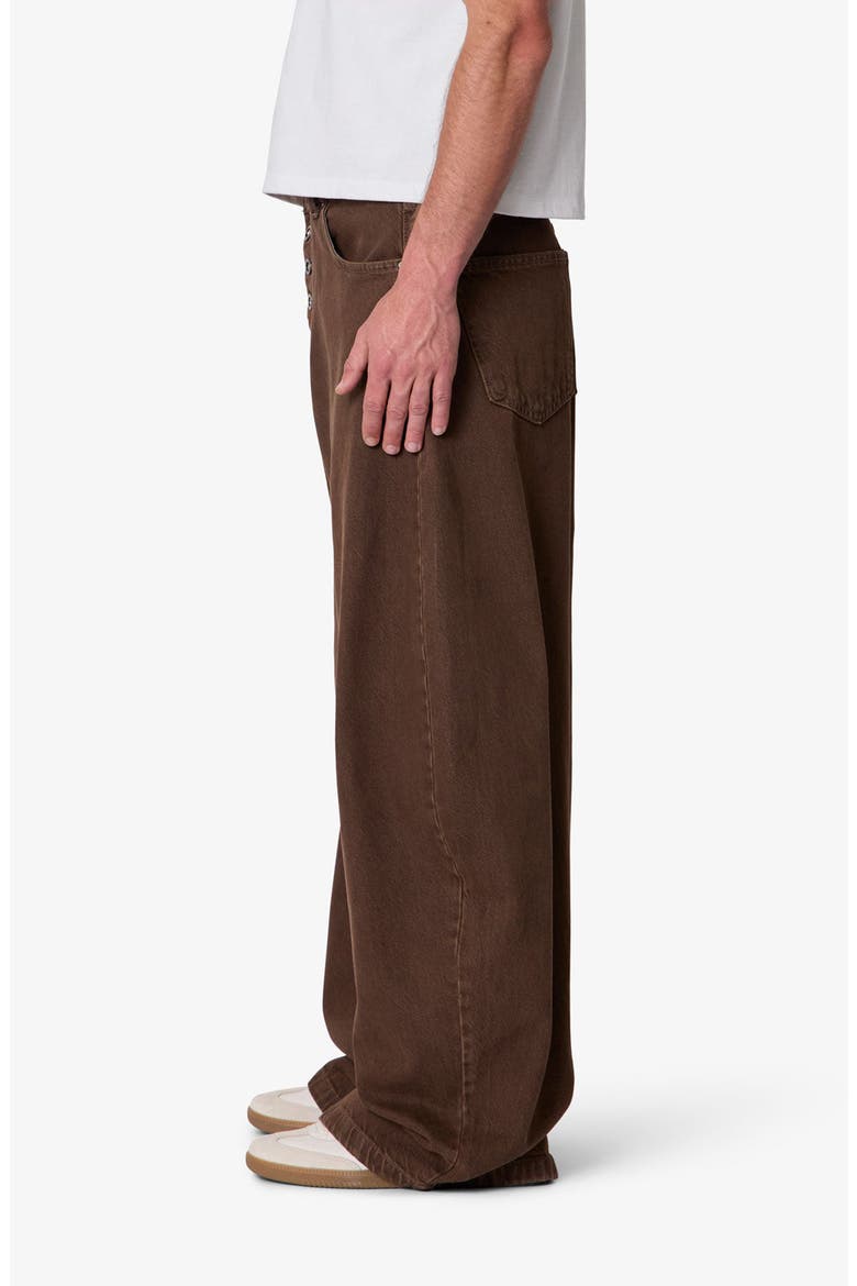 Exposed Shank Relaxed Barrel Leg Jeans, Alternate, color, BROWN