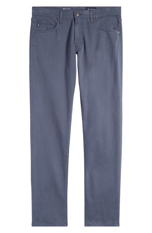 Ag Tellis Sueded Stretch Sateen Slim Leg Pants In Blue Note