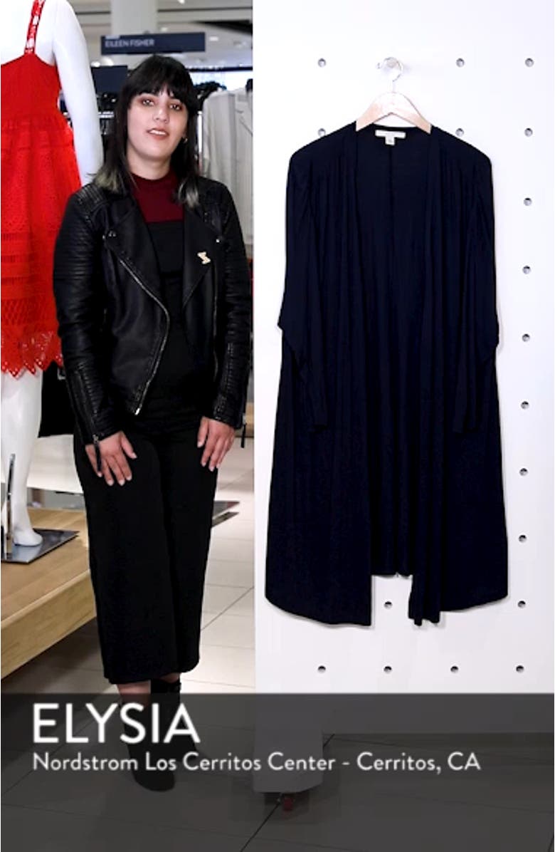 Gathered Shoulder Swing Cardigan, sales video thumbnail