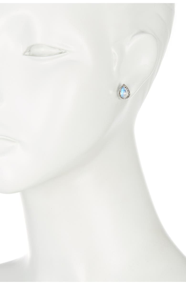 Adornia Moore Moonstone & Champagne Diamond Earrings, Alternate, color, 