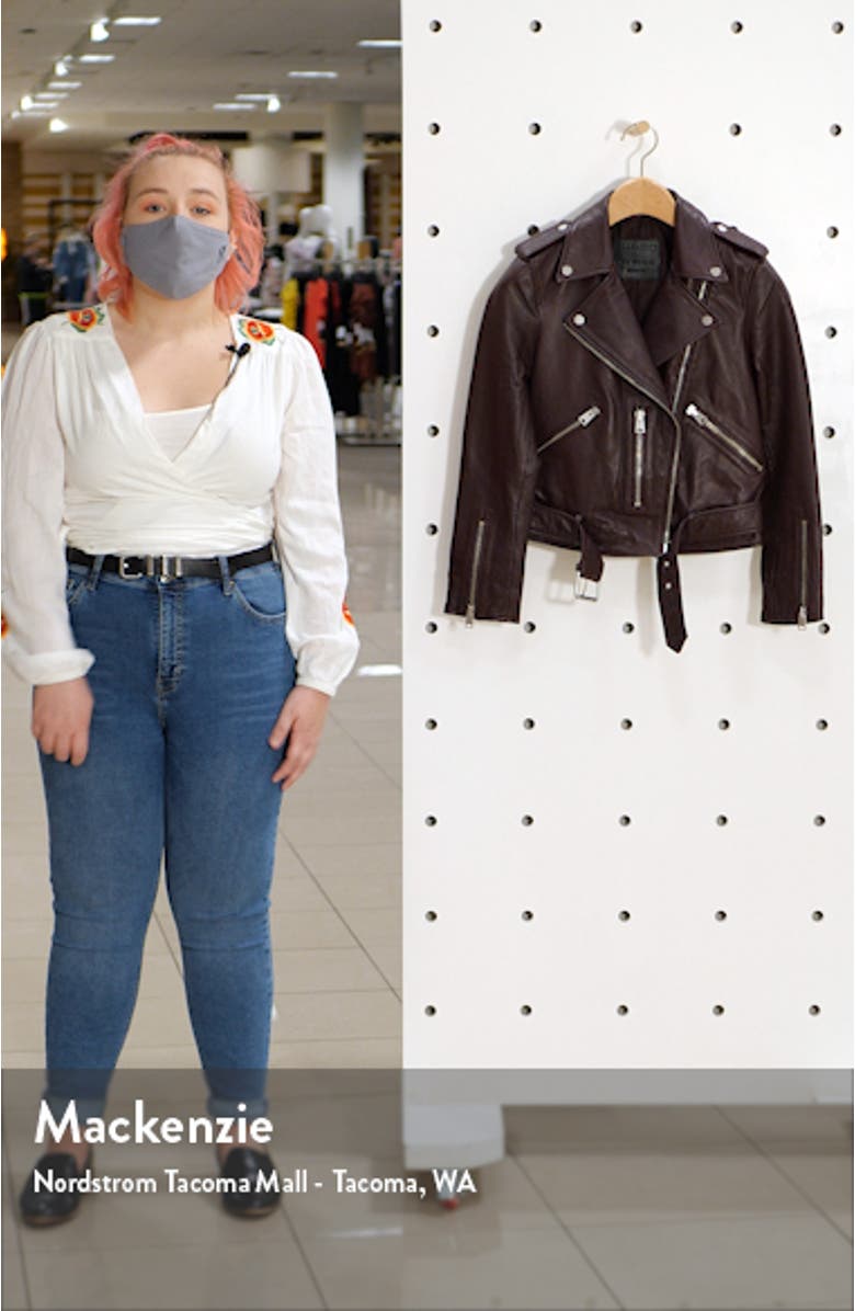 Balfern Leather Biker Jacket, sales video thumbnail