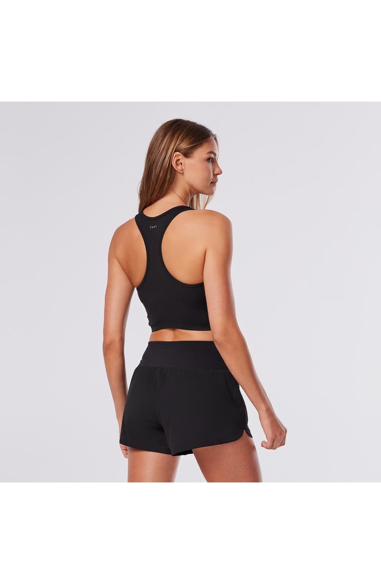 Tavi Active Long Line Bra, Alternate, color, Ebony