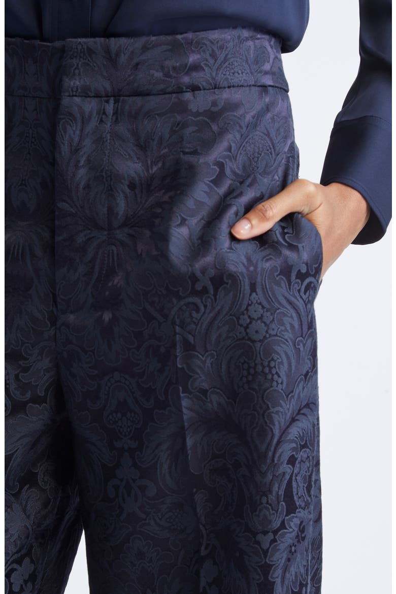 Paisley Jacquard Trousers, Alternate, color, BLU SCURISSIMO 3