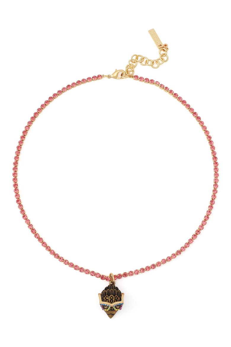 Sunglass Eagle Pendant Necklace, Alternate, color, PINK