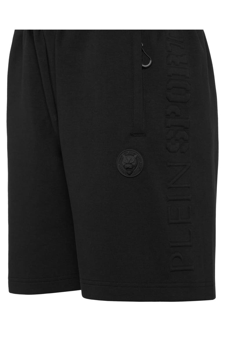PLEIN SPORT Embossed Jogging Shorts, Alternate, color, Black