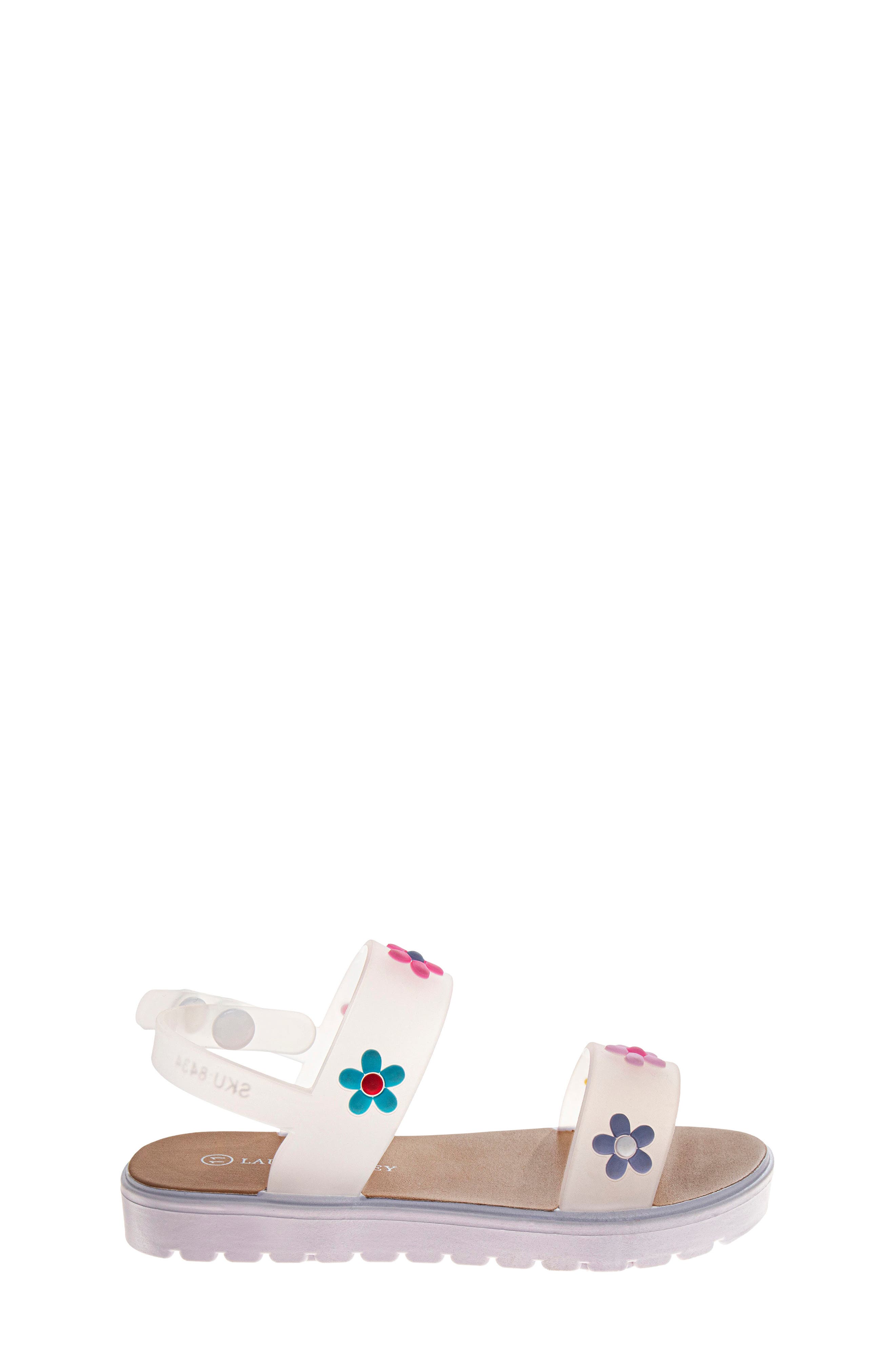 JOSMO Kids' Flower Sandal, Alternate, color, White