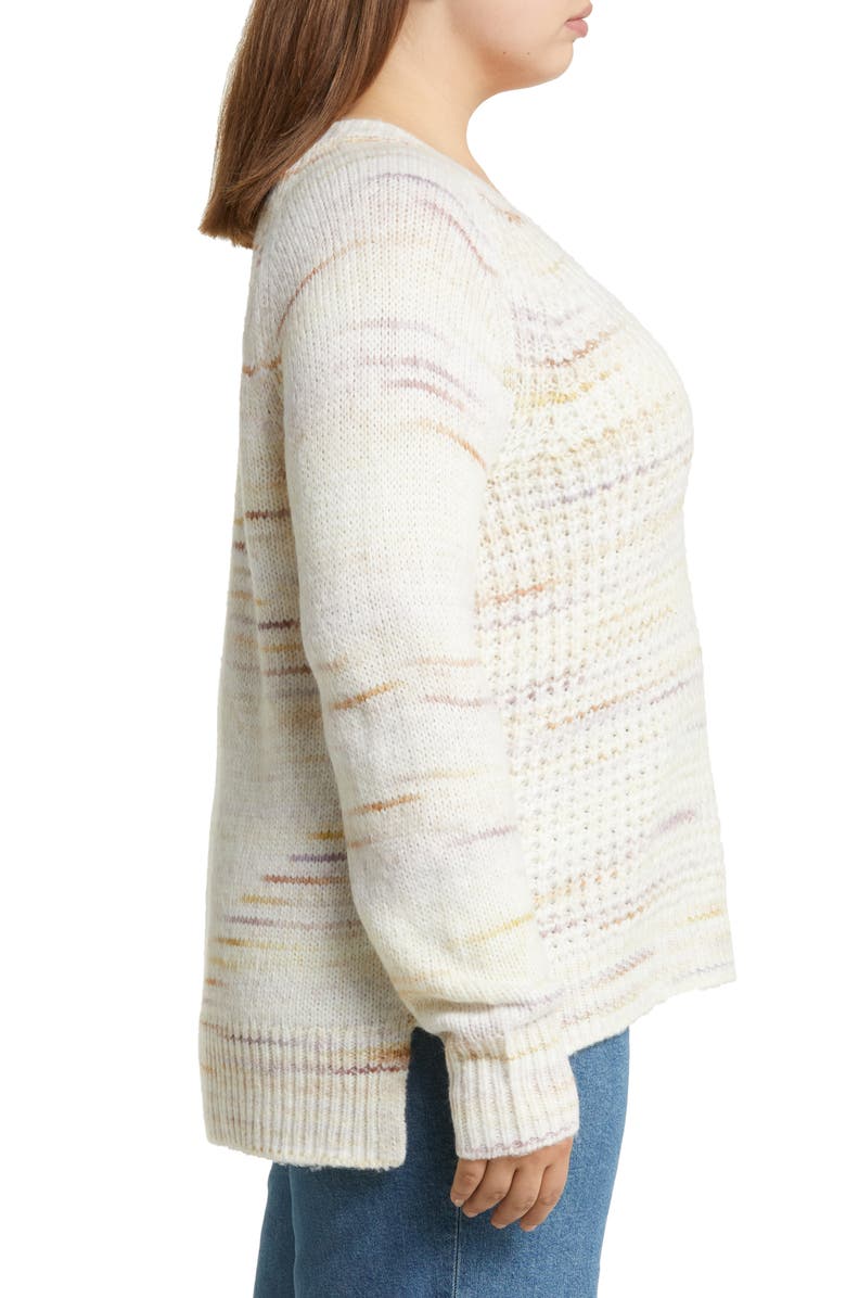 Caslon<sup>®</sup> Space Dye V-Neck Pullover, Alternate, color,