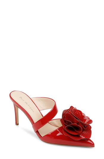Dee Ocleppo Chicago Pointed Toe Mule In Red Patent