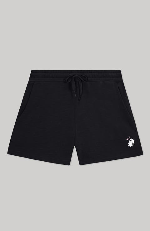 Womens Heartly Ghost Midweight Washed Fleece Shorts