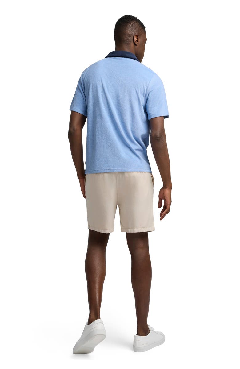 Onia Towel Terry Pocket Johnny Collar Polo, Alternate, color, Riviera/Navy