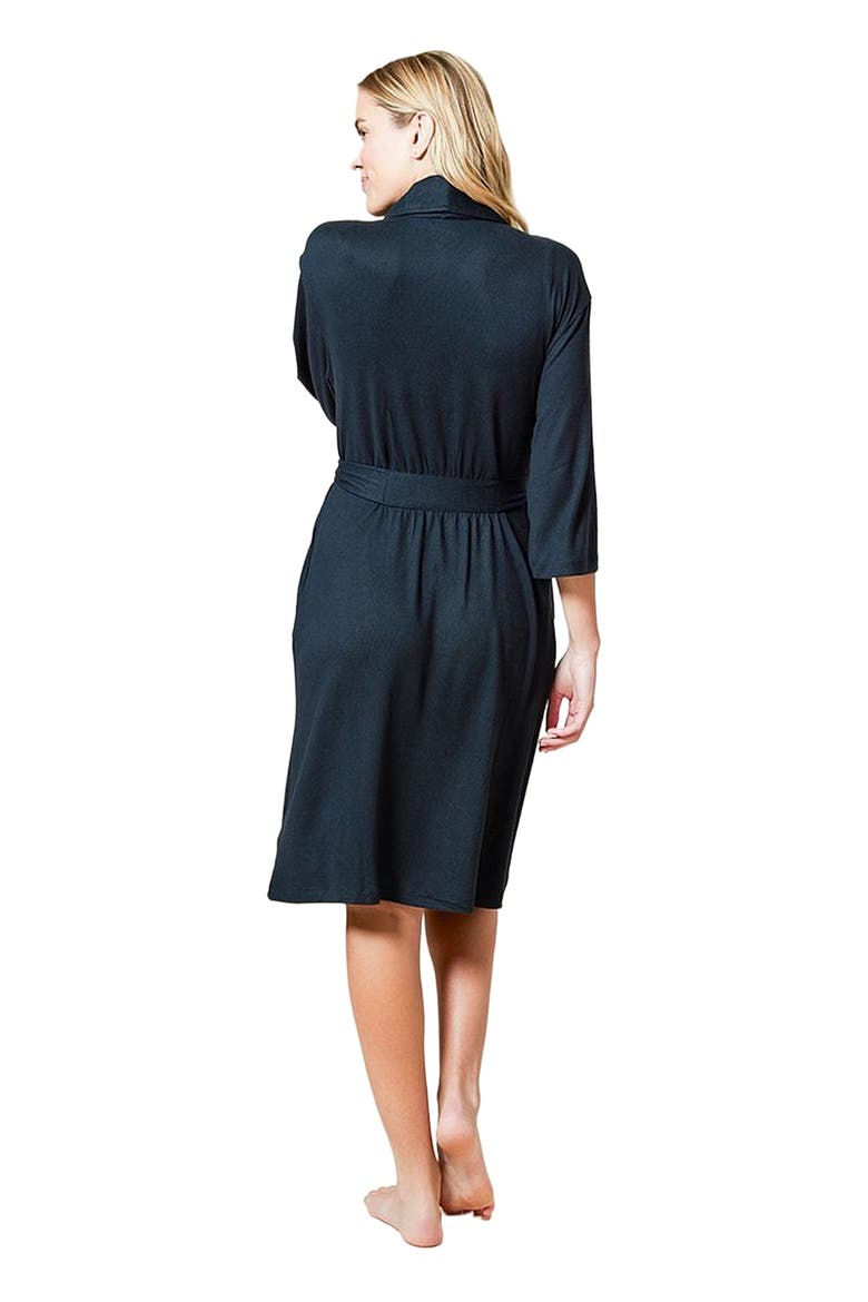 Dream Shawl Collar Robe, Alternate, color, Black