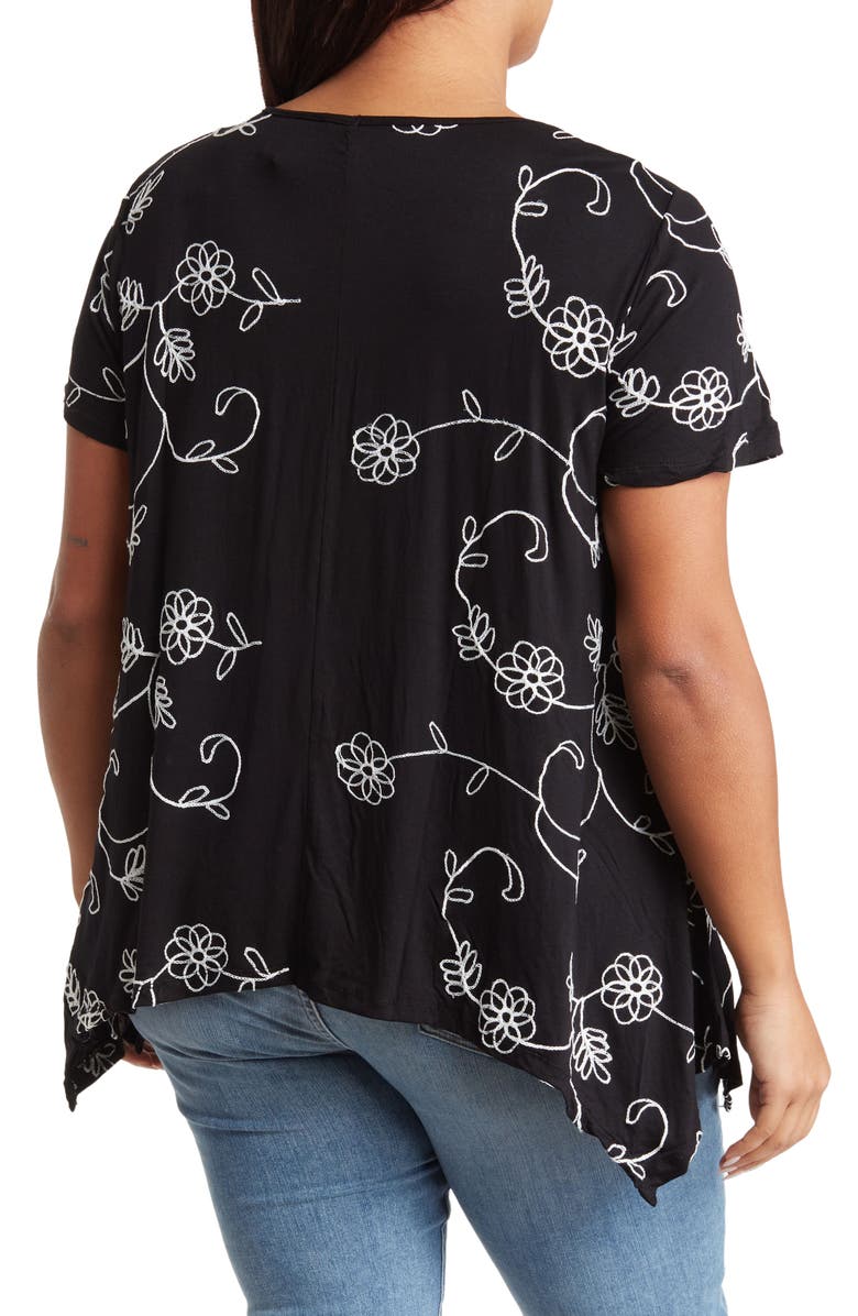 Forgotten Grace Floral Sharkbite Hem T-Shirt, Alternate, color, 