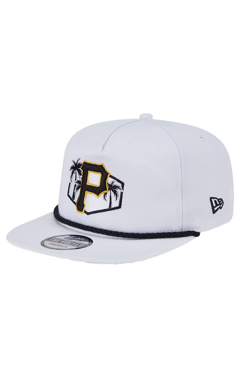 New Era Men's New Era  White Pittsburgh Pirates  Palm Golfer Snapback Hat, Alternate, color, 