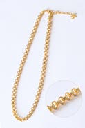 Classicharms Carved Rolo Chain Choker Necklace