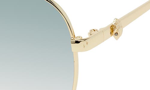 Kurt Geiger London 65mm Oversize Pilot Sunglasses In Gold/green Pink Gradient
